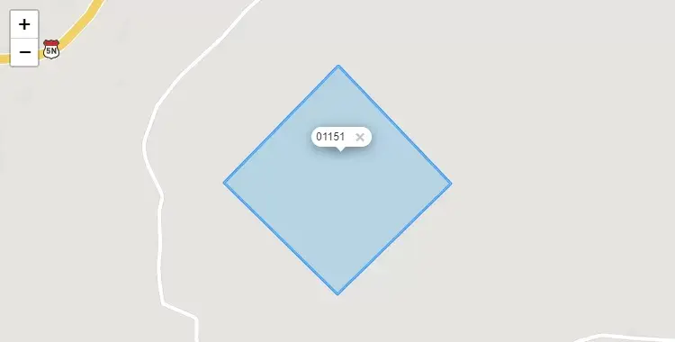 Mapa de la zona del código postal 01151 en Florida, Amazonas