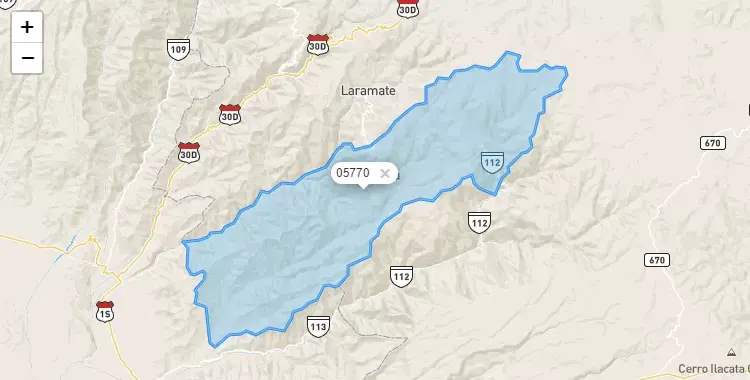Mapa de la zona del código postal 05770 en Ocoña, Ayacucho