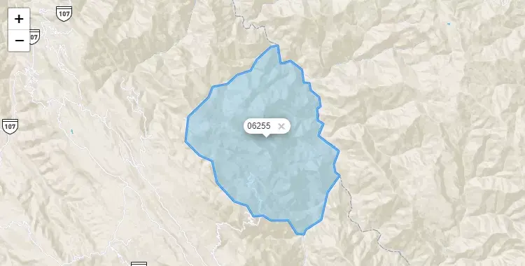 Mapa de la zona del código postal 06255 en Chumuch, Cajamarca