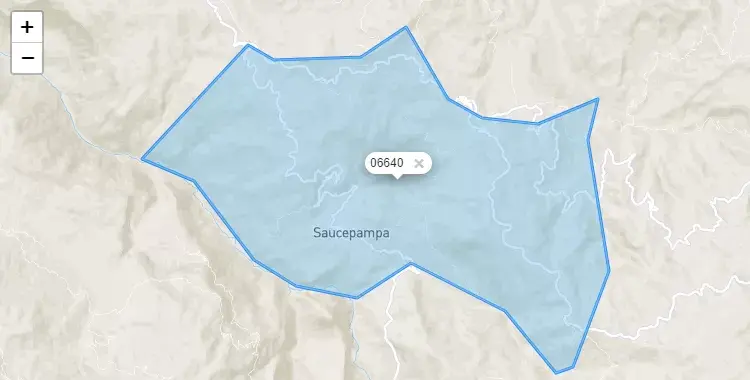 Mapa de la zona del código postal 06640 en Saucepampa, Cajamarca