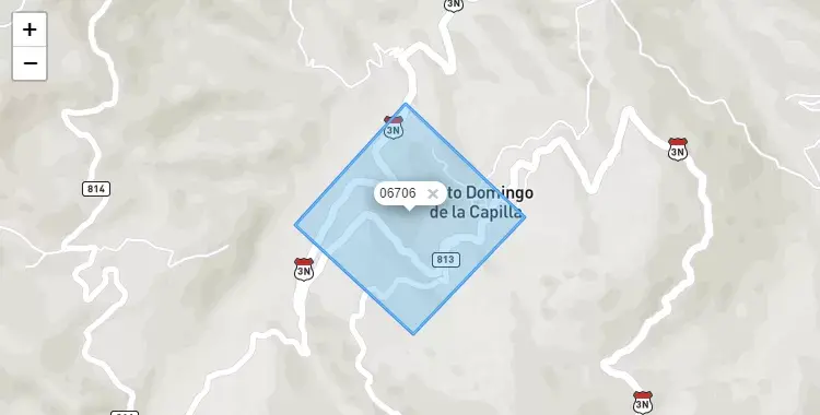 Mapa de la zona del código postal 06706 en Santo Domingo de la Capilla, Cajamarca