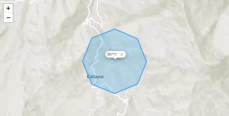 Mapa de la zona del código postal 06711 en Callayuc, Cajamarca