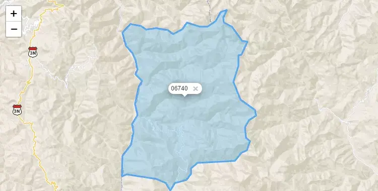 Mapa de la zona del código postal 06740 en Sallique, Cajamarca