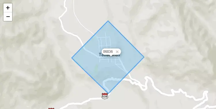 Mapa de la zona del código postal 06836 en Tabaconas, Cajamarca