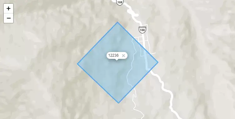 Mapa de la zona del código postal 12236 en Andamarca, Junín