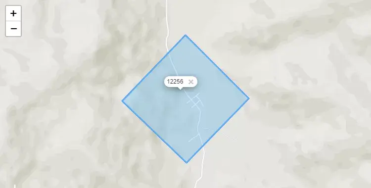 Mapa de la zona del código postal 12256 en Coviriali, Junín