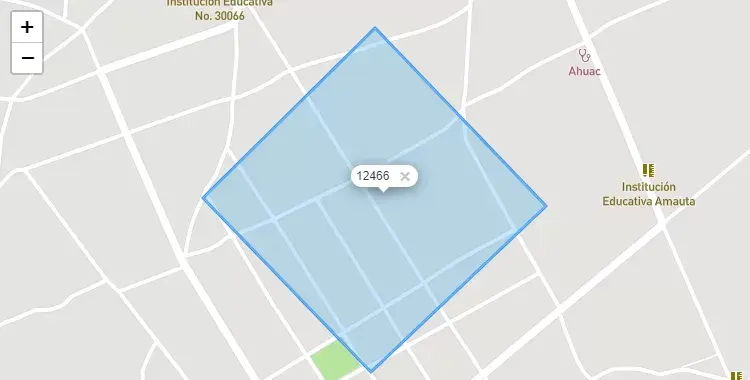 Mapa de la zona del código postal 12466 en Ahuac, Junín