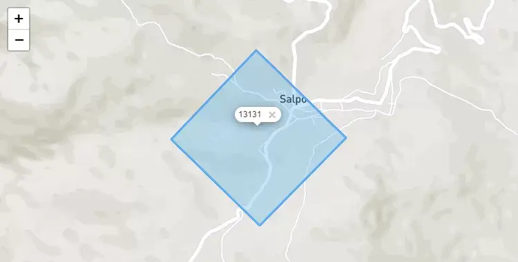 Mapa de la zona del código postal 13131 en Salpo, La Libertad