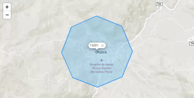 Mapa de Otuzco, capital de la provincia de Otuzco, La Libertad