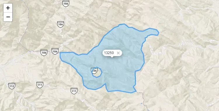 Mapa de la zona del código postal 13250 en Sayapullo, La Libertad