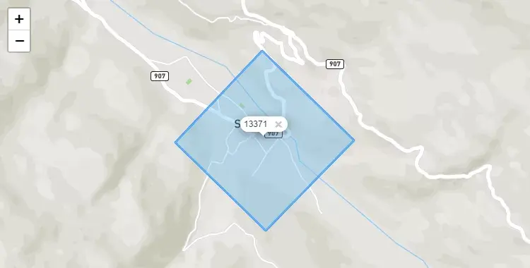 Mapa de la zona del código postal 13371 en Sarín, La Libertad