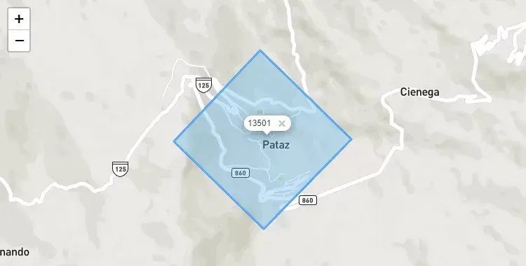 Mapa de Pataz, capital de la provincia de Pataz, La Libertad