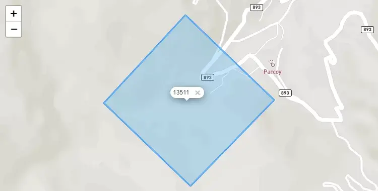 Mapa de la zona del código postal 13511 en Parcoy, La Libertad