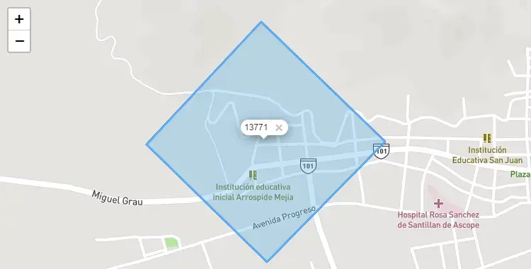 Mapa de Ascope, capital de la provincia de Ascope, La Libertad