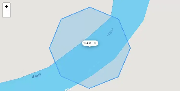 Mapa de la zona del código postal 16431 en Maquia, Loreto