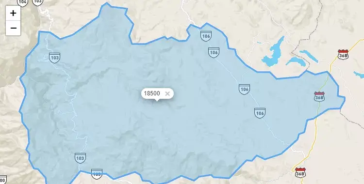 Mapa de Chojata, capital de la provincia de General Sanchez Cerro, Moquegua