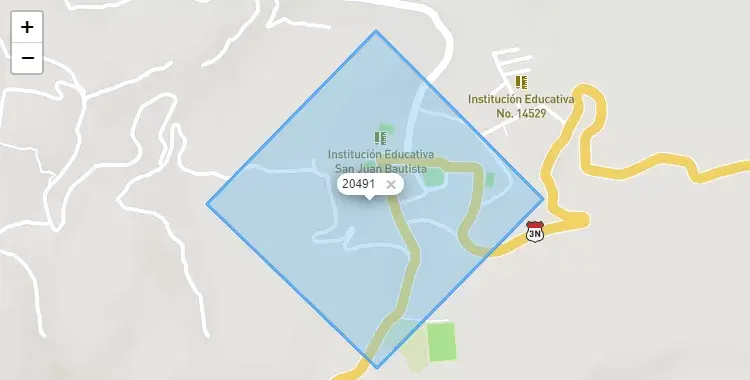 Mapa de la zona del código postal 20491 en Sondorillo, Piura