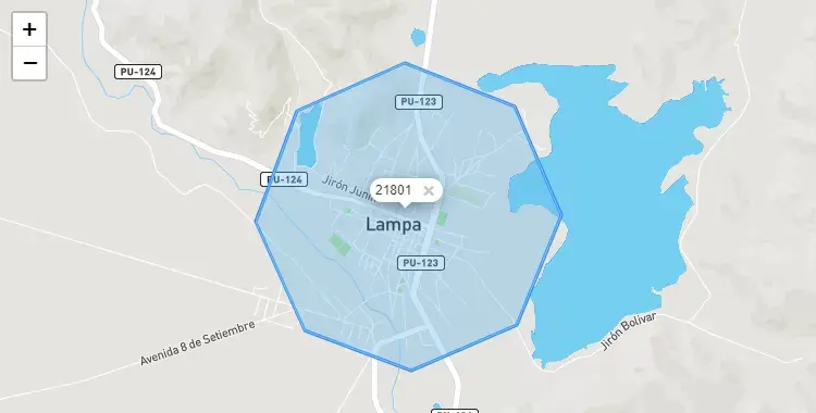 Mapa de Lampa, capital de la provincia de Lampa, Puno